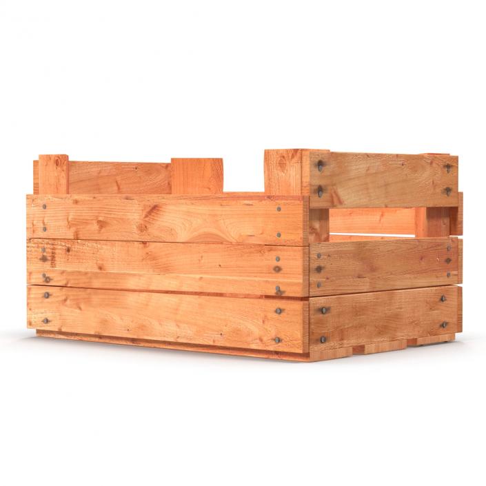 3D model Wooden Fruit Crate 2