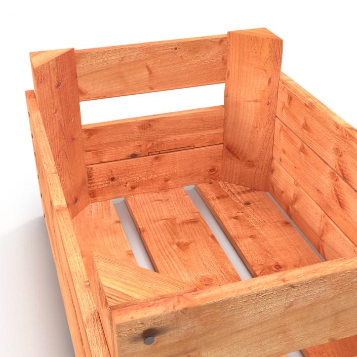 3D model Wooden Fruit Crate 2