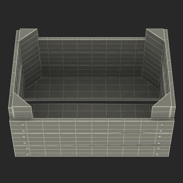 3D model Wooden Fruit Crate 2