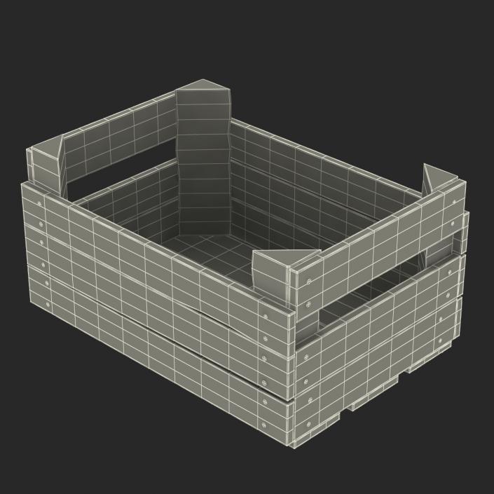 3D model Wooden Fruit Crate 2