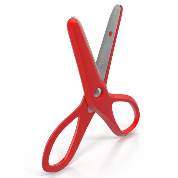 Scissors 3 Red 3D model