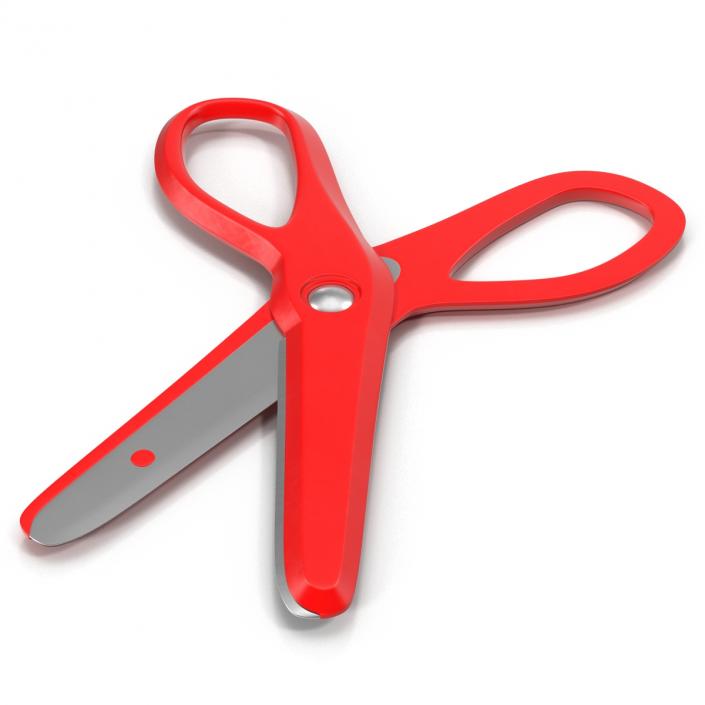 Scissors 3 Red 3D model