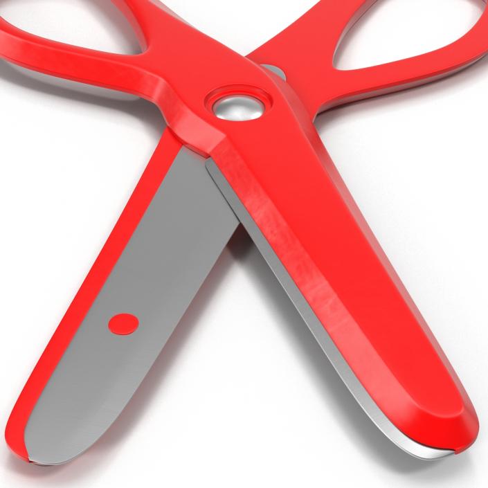 Scissors 3 Red 3D model