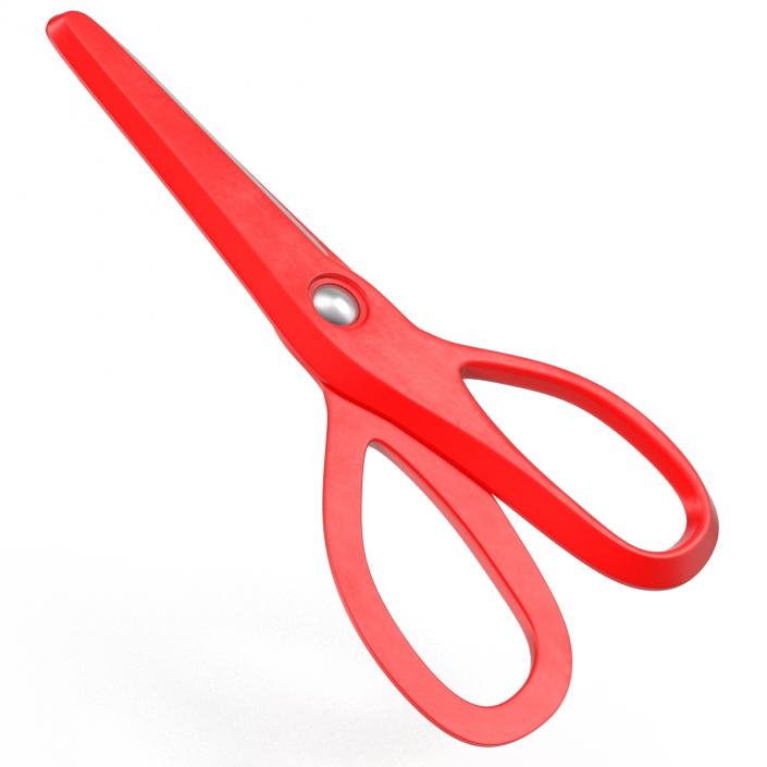 Scissors 3 Red 3D model