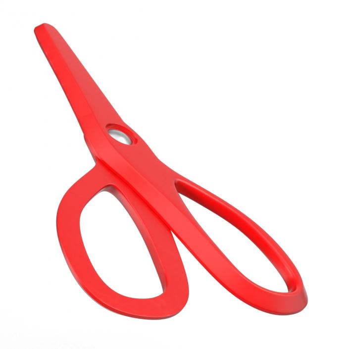 Scissors 3 Red 3D model