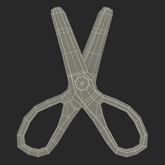 Scissors 3 Red 3D model