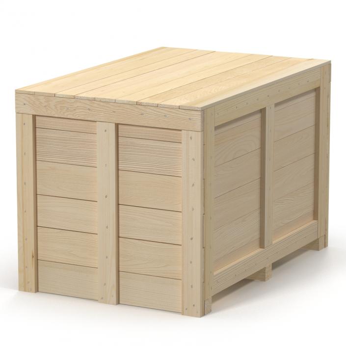 3D Wooden Shipping Crate