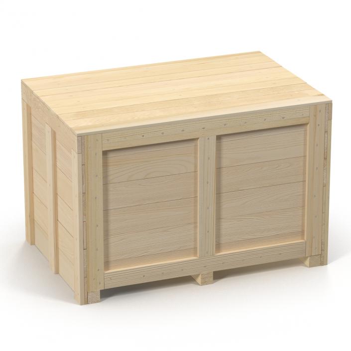 3D Wooden Shipping Crate