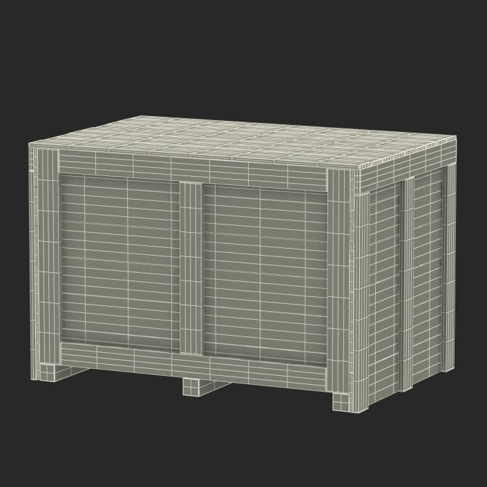 3D Wooden Shipping Crate