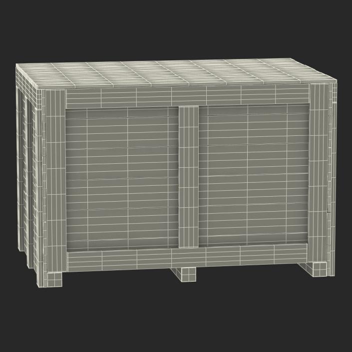 3D Wooden Shipping Crate