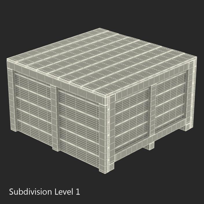 3D Wooden Shipping Crate 2 model