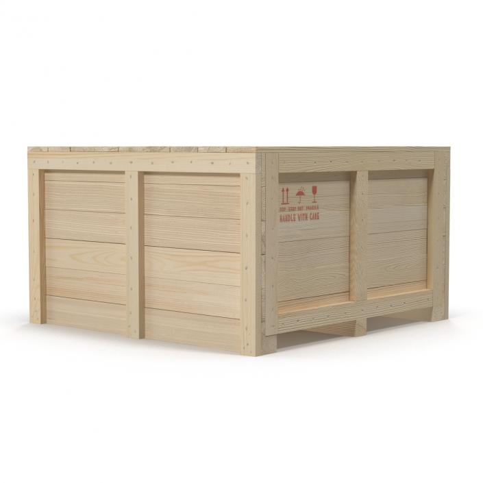 3D Wooden Shipping Crate 2 model