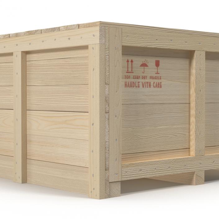 3D Wooden Shipping Crate 2 model