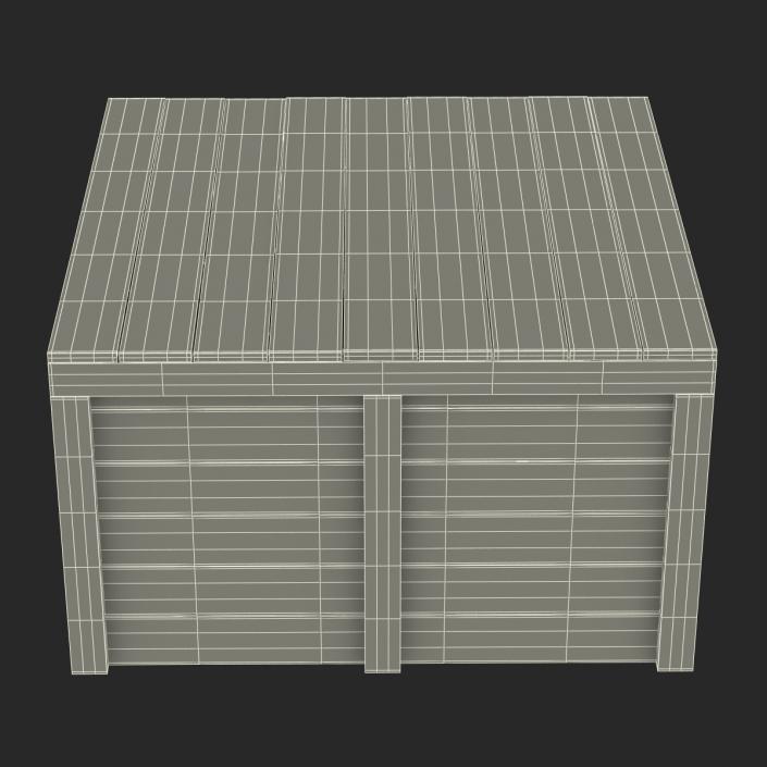 3D Wooden Shipping Crate 2 model