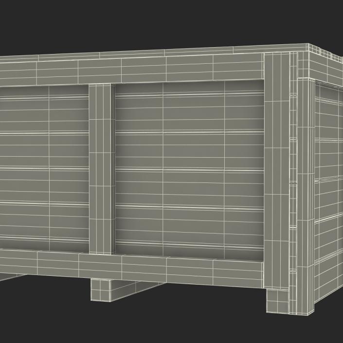 3D Wooden Shipping Crate 2 model