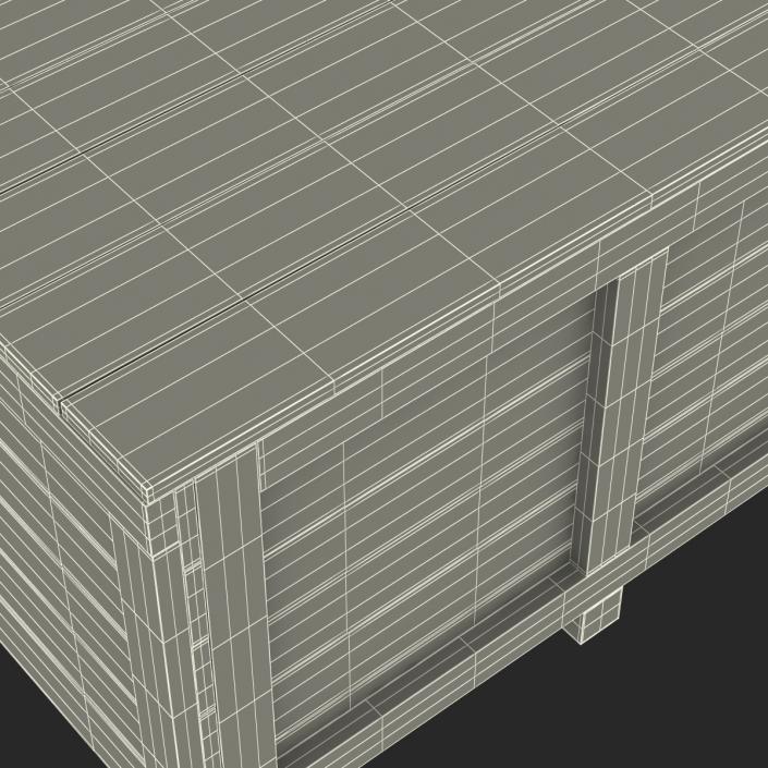 3D Wooden Shipping Crate 2 model