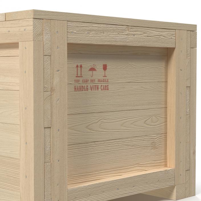 3D Wooden Shipping Crate 3 model