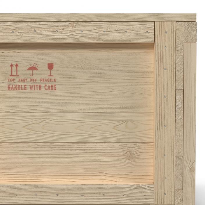 3D Wooden Shipping Crate 3 model