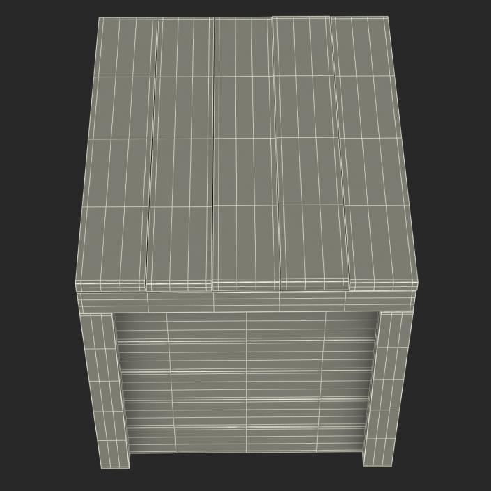 3D Wooden Shipping Crate 3 model