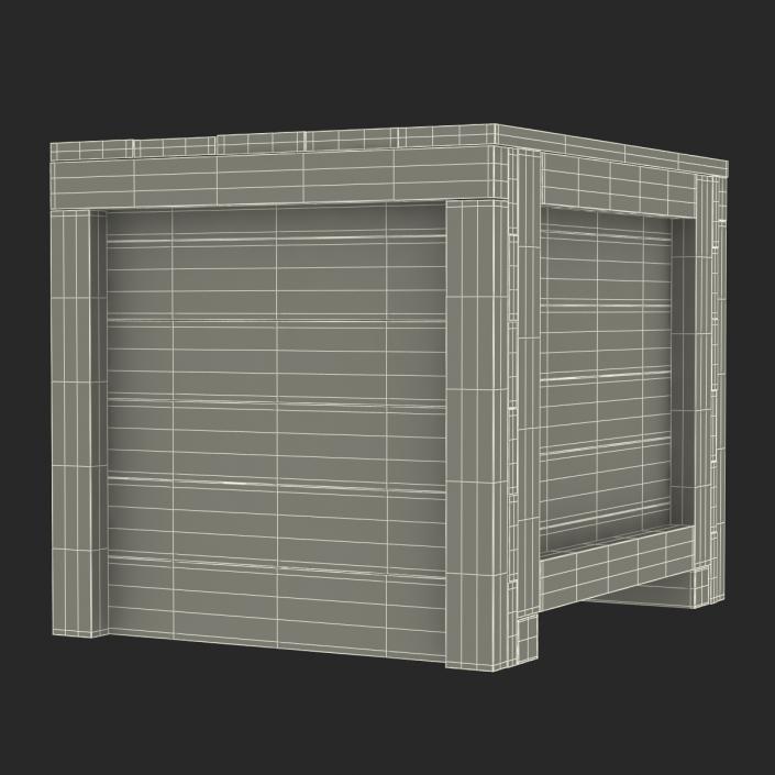 3D Wooden Shipping Crate 3 model