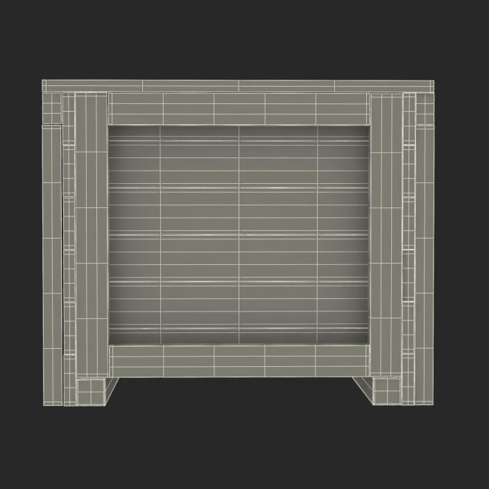 3D Wooden Shipping Crate 3 model