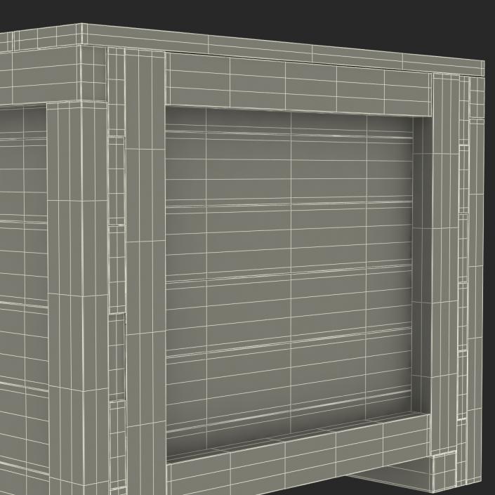 3D Wooden Shipping Crate 3 model