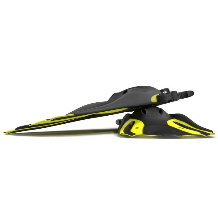 3D model Oceanic Viper Fins Yellow