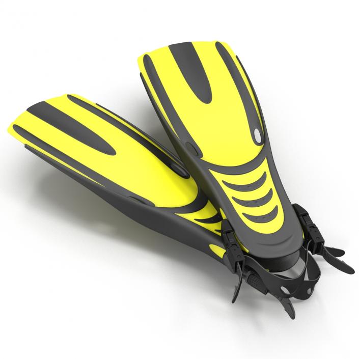 3D model Oceanic Viper Fins Yellow