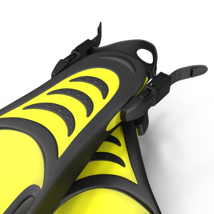 3D model Oceanic Viper Fins Yellow