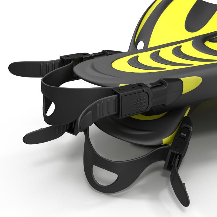 3D model Oceanic Viper Fins Yellow