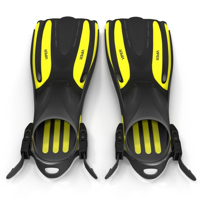 3D model Oceanic Viper Fins Yellow