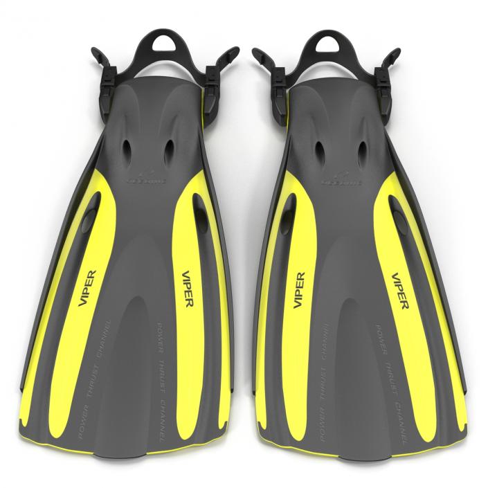 3D model Oceanic Viper Fins Yellow