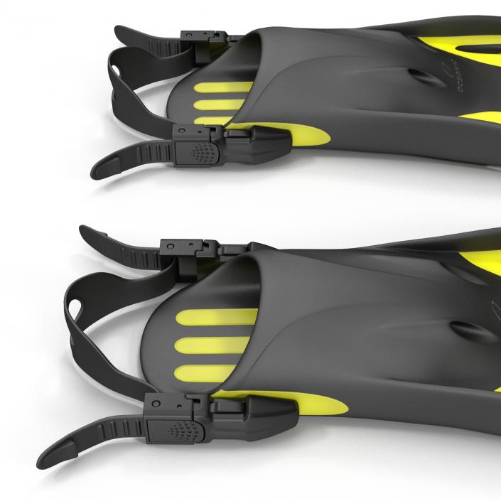 3D model Oceanic Viper Fins Yellow