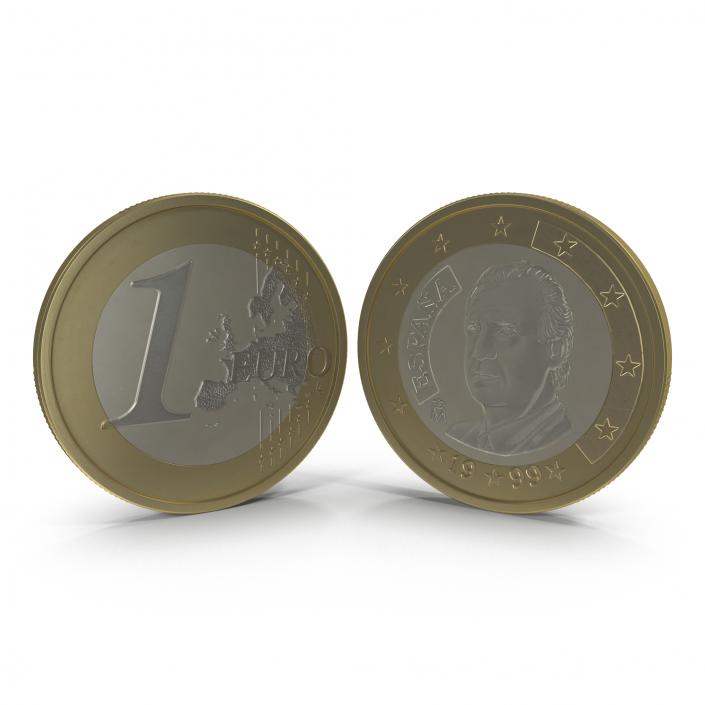 3D 1 Euro Coin Espana model