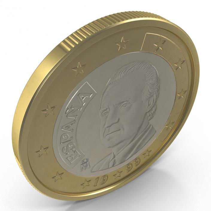 3D 1 Euro Coin Espana model