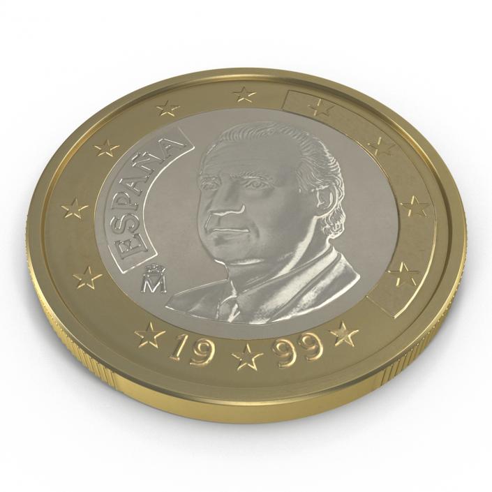 3D 1 Euro Coin Espana model