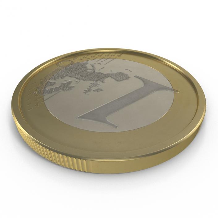 3D 1 Euro Coin German model