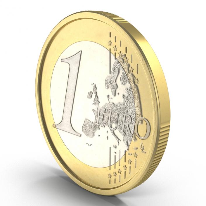 1 Euro Coin Italy 3D