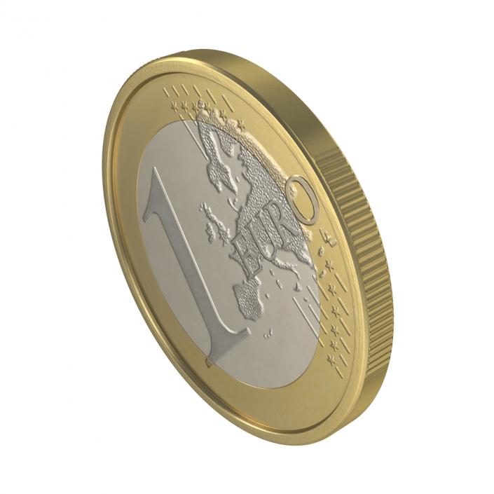 1 Euro Coin Italy 3D