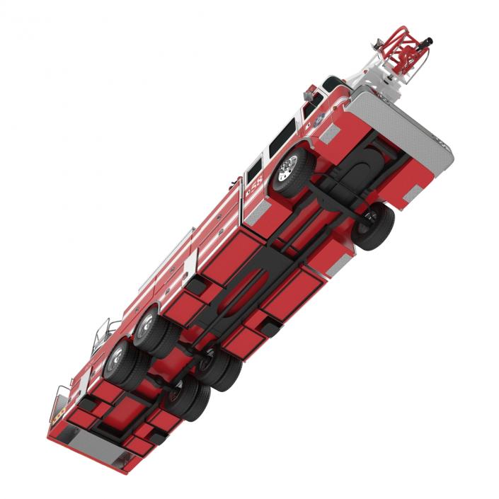 Ladder Fire Truck Rigged 3D model