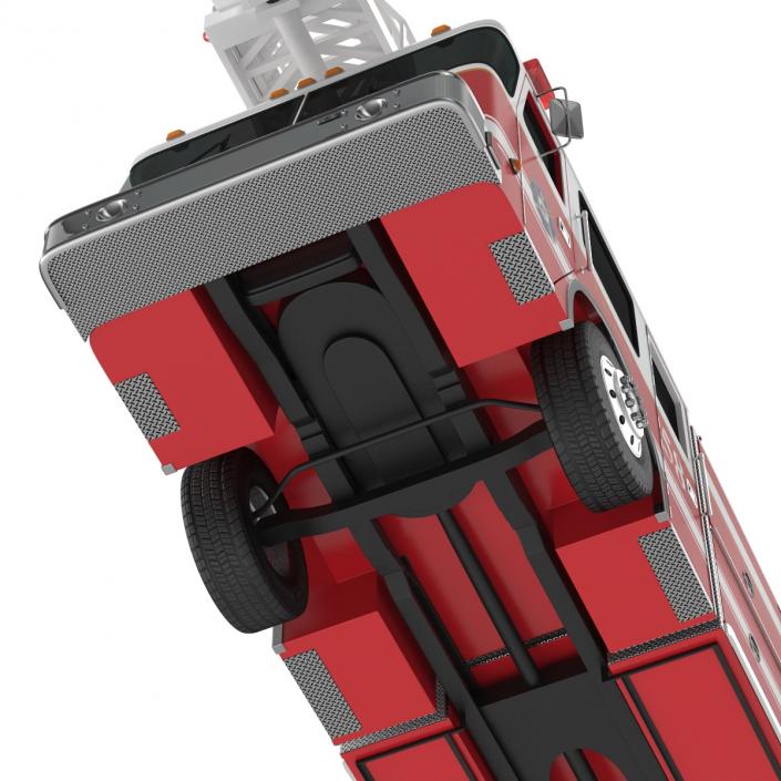 Ladder Fire Truck Rigged 3D model