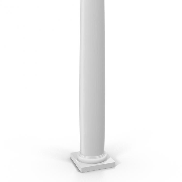 Smooth Modern Column and Capital 3D