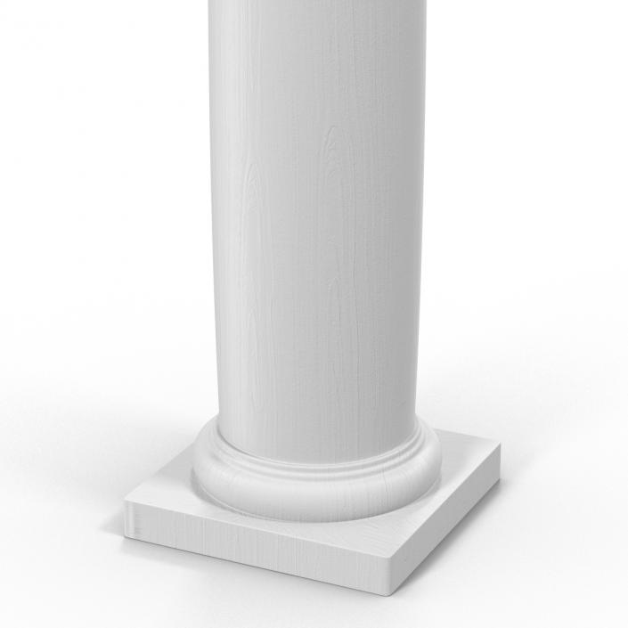 Smooth Modern Column and Capital 3D