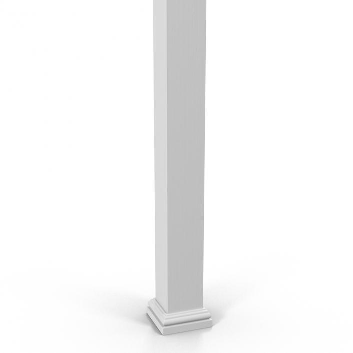 Smooth Modern Column and Capital 2 3D model