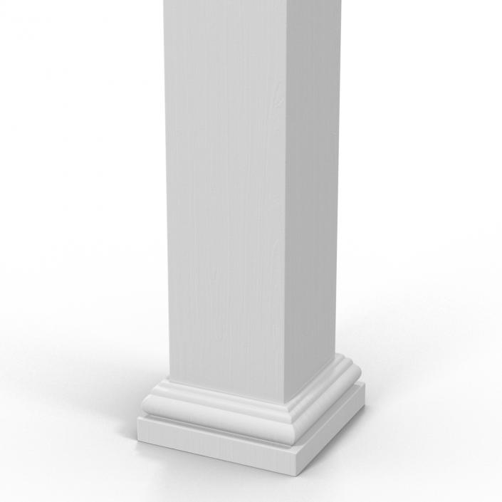 Smooth Modern Column and Capital 2 3D model