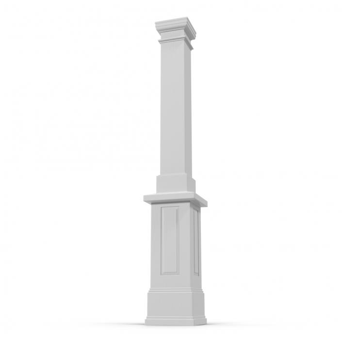 Smooth Modern Column and Capital 3 3D model