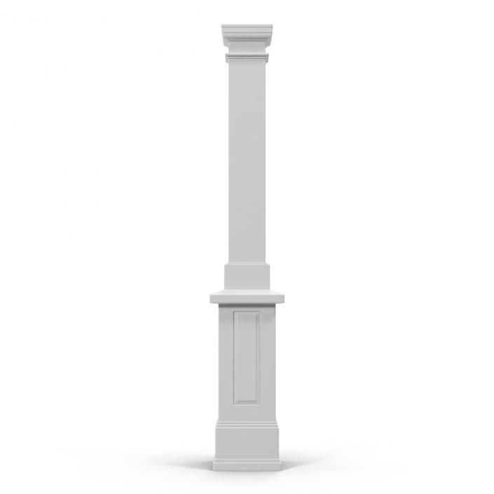 Smooth Modern Column and Capital 3 3D model