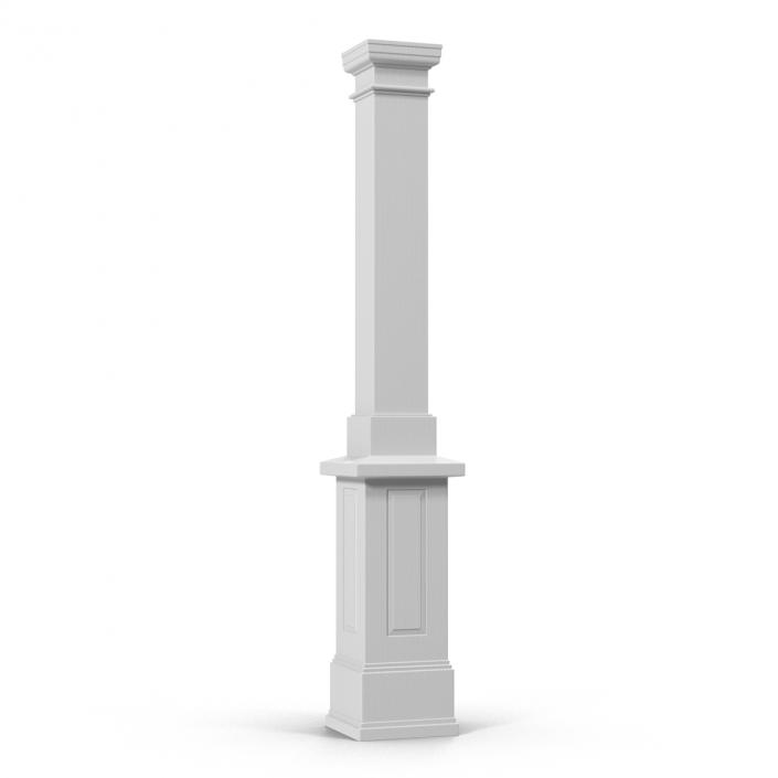 Smooth Modern Column and Capital 3 3D model