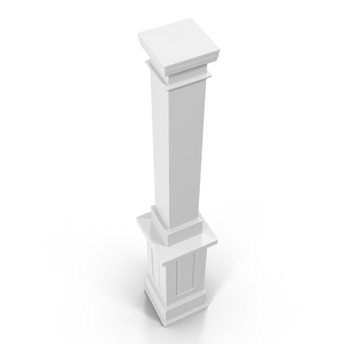 Smooth Modern Column and Capital 3 3D model