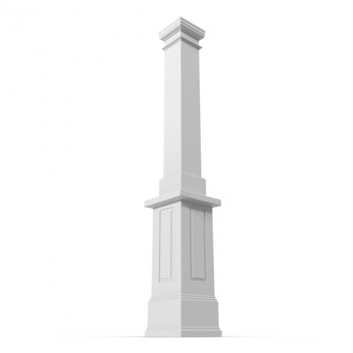 Smooth Modern Column and Capital 3 3D model